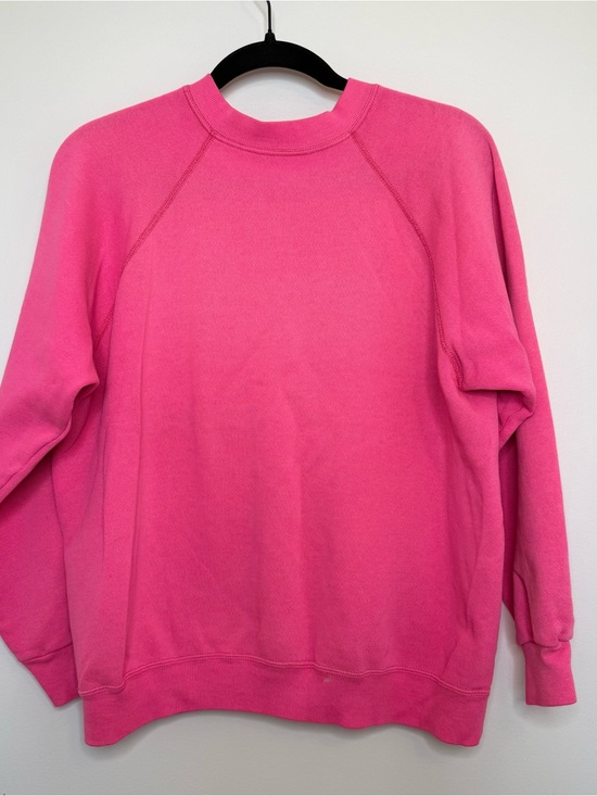Tultex Sweaters - Tultex Vintage Bright Hot Pink Crewneck Sweatshirt